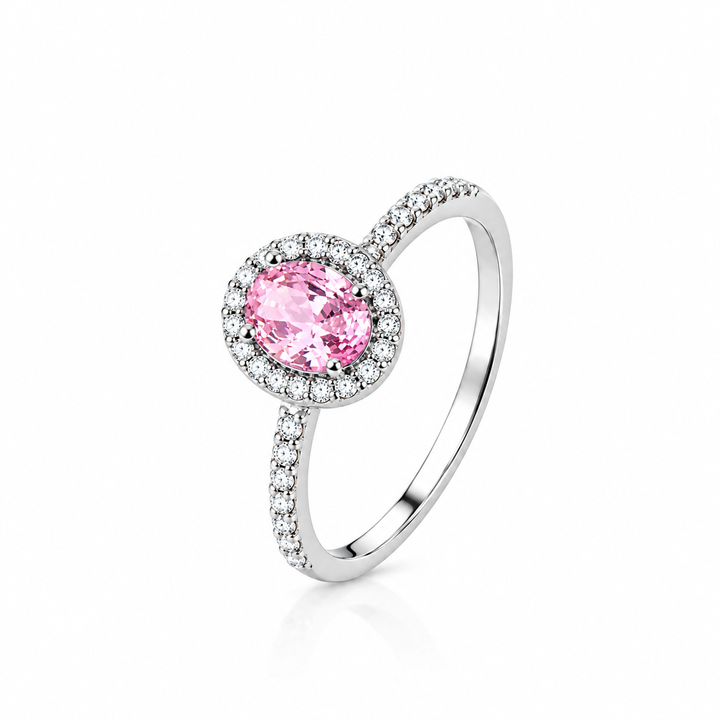 Anel Pedra Rosa em Prata 925 – Elegância e Delicadeza