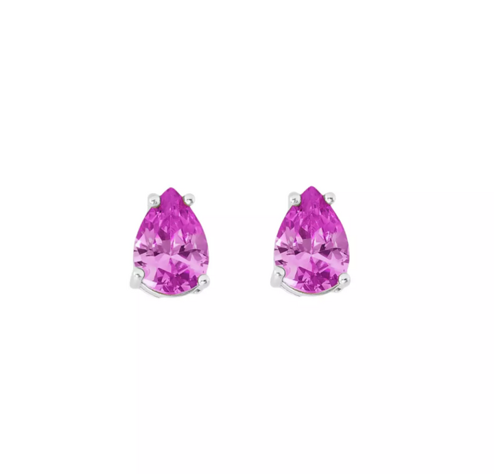 Brinco Prata Gotinha Pink