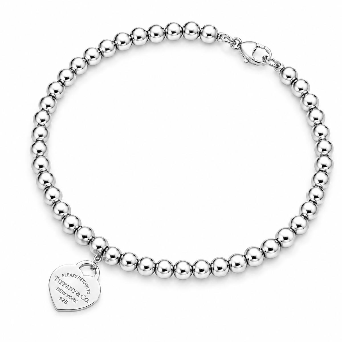 Pulseira Coração Inspiração Banhada Prata