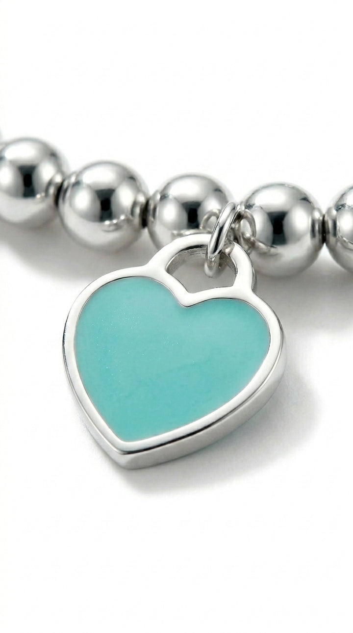 Pulseira Coração Inspiração Banhada Prata